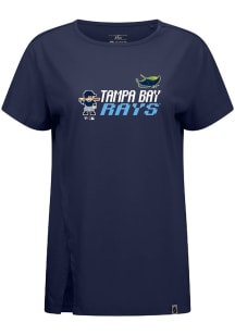 Levelwear Tampa Bay Rays Womens Navy Blue Influx 8-Bit Baseball Short Sleeve T-Shirt