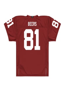 Rocky Beers  Campus Ink Oklahoma Sooners Crimson NIL Name And Number Football Jersey