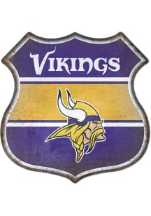 Minnesota Vikings 11.5 Rustic Metal Route Sign - Purple