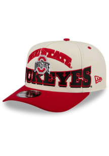 New Era Ohio State Buckeyes March Madness Big Font 9FIFTY A-Frame Adjustable Hat - White