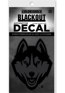 UConn Huskies Black Out Auto Decal - Black
