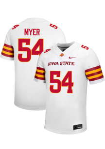 Caden Myer  Nike Iowa State Cyclones White NIL Name And Number Football Jersey