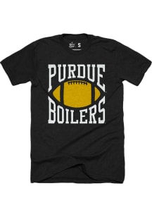 Purdue Boilermakers Black FOOTBALL Short Sleeve Fashion T Shirt