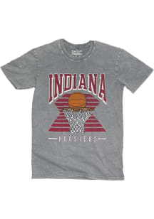 Indiana Hoosiers Grey Basketball Style Short Sleeve T Shirt