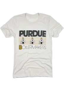 Purdue Boilermakers White 90s Retro Short Sleeve Fashion T Shirt