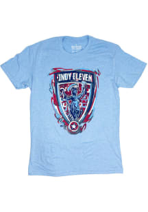 Indy Eleven Blue Storm Striker Crest Short Sleeve Fashion T Shirt