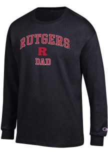 Champion Rutgers Scarlet Knights Black Arch Logo Dad Jersey Long Sleeve T Shirt