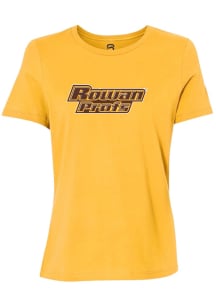 Summit Sportswear Rowan University Womens Gold WORDMARK Short Sleeve T-Shirt