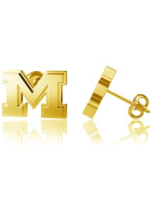 Michigan Wolverines Logo Womens Earrings