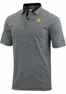 Columbia Pitt Panthers Mens Black Heat Seal Golden Hills Short Sleeve Polo