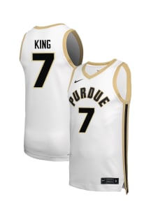 Sam King  Nike Purdue Boilermakers White NIL Name And Number Jersey