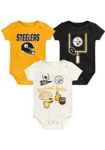 Pittsburgh Steelers Baby Black Littlest Player One Piece