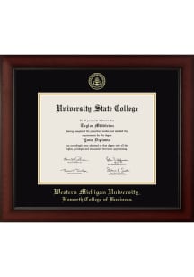 Western Michigan Broncos Embossed Paxton Haworth College of Business Diploma Frame - Black