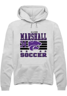 Allison Marshall K-State Wildcats Mens White NIL Striped Player Hood