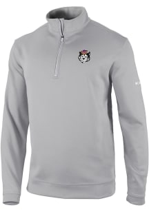 Columbia Washington Huskies Mens Grey Vault Heat Seal Omni Wick Wickhams Hills Long Sleeve Qtr Zip..