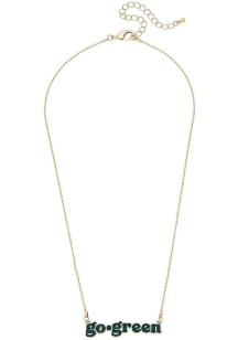 Michigan State Spartans Enamel Slogan Necklace