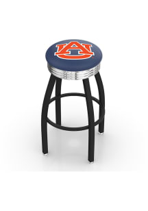 Auburn Tigers 3 Ring Chrome Seat Pub Stool - Black