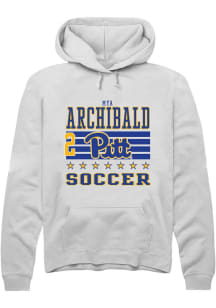 Mya Archibald Pitt Panthers Mens White NIL Striped Player Hood