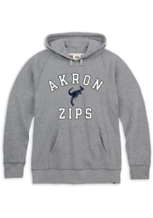 Rally Akron Zips Mens Grey Triblend Number One Long Sleeve Hoodie