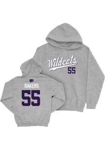 Kyle Rakers K-State Wildcats Mens Grey NIL Script Player Hood