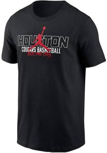 Nike Houston Cougars Black Jordan Graffiti Street Style Short Sleeve T Shirt