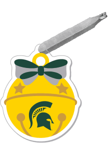 Michigan State Spartans Bow Bell Ornament - Green