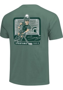Michigan State Spartans Green Mascot Short Sleeve T Shirt