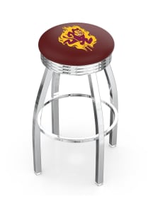 Arizona State Sun Devils Sparky 3 Ring Chrome Seat Pub Stool - Silver