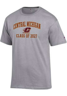 Champion Central Michigan Chippewas Grey Primary Class of 2027 Jersey Short Sleeve T Shirt