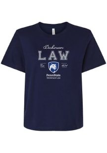 Summit Sportswear Penn State Nittany Lions Womens Navy Blue Midlength Short Sleeve T-Shirt