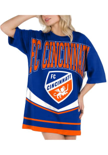 Concepts Sport FC Cincinnati Womens Blue Mosaic Loungewear Sleep Shirt