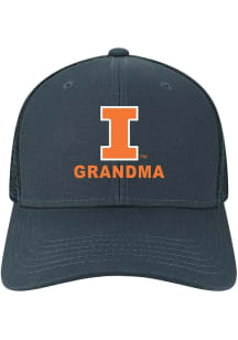 Legacy Illinois Fighting Illini Grandma Mid Pro Trucker Adjustable Hat - Navy Blue