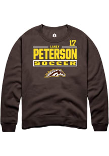 Laney Peterson Western Michigan Broncos Mens Brown NIL Stacked Box Player Crew