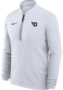 Nike Dayton Flyers Mens White Victory Long Sleeve Qtr Zip Pullover