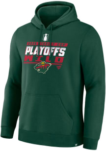 Minnesota Wild Mens Green 2026 Playoff Participant Long Sleeve Hoodie