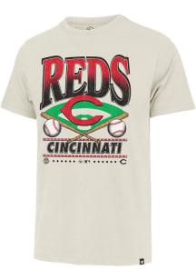 47 Cincinnati Reds White Straight Shot Two Franklin Short Sleeve Fashion T Shirt