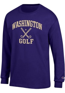 Champion Washington Huskies Purple Golf Icon Jersey Long Sleeve T Shirt