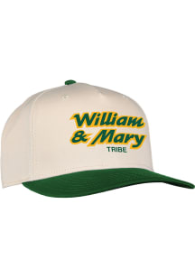 William & Mary Tribe 1995 5 Panel Adjustable Hat - Natural