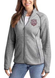 Cutter and Buck Indiana Hoosiers Womens Grey 2025 CFP National Champions Mainsail Long Sleeve Full..