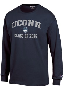 Champion UConn Huskies Navy Blue Font Class of 2026 Jersey Long Sleeve T Shirt