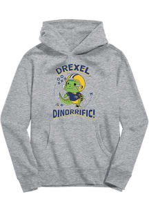Vive La Fete Drexel Dragons Youth Grey Dino-Riffic Long Sleeve Hoodie