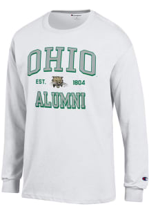 Champion Ohio Bobcats White Est Date Alumni Jersey Long Sleeve T Shirt