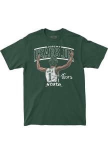 Jeremy Fears Michigan State Spartans Green Basketball NIL Graphic Short Sleeve Fashion Player T Sh..