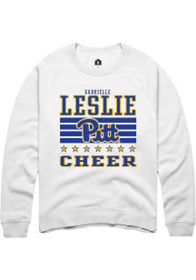 Gabrielle Leslie Pitt Panthers Mens White NIL Striped Player Crew