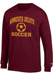 Champion UMD Bulldogs Maroon Soccer Jersey Long Sleeve T Shirt