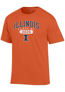 Champion Illinois Fighting Illini Orange Class of 2026 Jersey Short Sleeve T Shirt