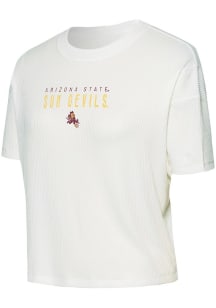 Concepts Sport Arizona State Sun Devils Womens White Flowy Short Sleeve T-Shirt