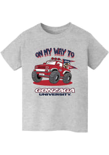 Vive La Fete Gonzaga Bulldogs Youth Grey On My Way Short Sleeve T-Shirt
