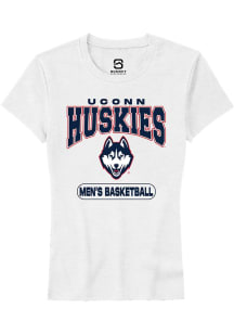 Summit Sportswear UConn Huskies Womens White Men's Basketball Short Sleeve T-Shirt