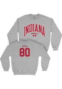 Charlie Becker  Campus Ink Indiana Hoosiers Youth Grey NIL Arch Crew Long Sleeve Crew Sweatshirt